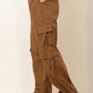 Brown loose fit cargo